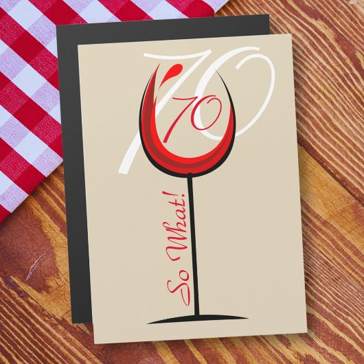 Modernes Motivierend Rotes Weinglas 70. Geburtstag Magnetkarte