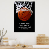 Modernes Motivierend Zitat-Basketball-Poster Poster (Küche)