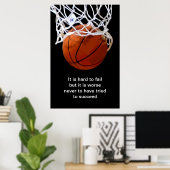 Modernes Motivierend Zitat-Basketball-Poster Poster (Heimbüro)