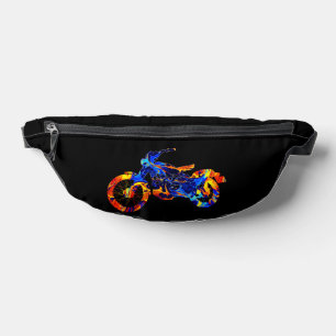 MODERNES MOTOKROSS FARBIG ABSTRAKT BAUCHTASCHE
