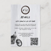 Modernes Motorrad-Adventure - Hochzeitsdetails Begleitkarte (Vorderseite)