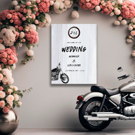 Modernes Motorrad Thema Hochzeit Begrüßung
