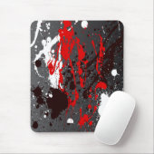 Modernes mousepad, abstrakt, schwarz, rot, grau, mousepad (Mit Mouse)