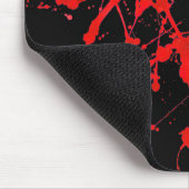 Modernes mousepad, abstrakt, schwarz, rot, mousepad (Ecke)