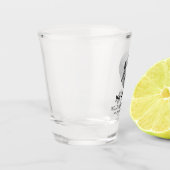 Modernes Mr. & Mrs. Newlywed Foto Custom Wedding Schnapsglas (Links)