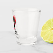 Modernes Mr. & Mrs. Newlywed Foto Custom Wedding Schnapsglas (Rechts)