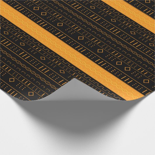 Modernes Mudcloth Geschenkpapier (Ecke)