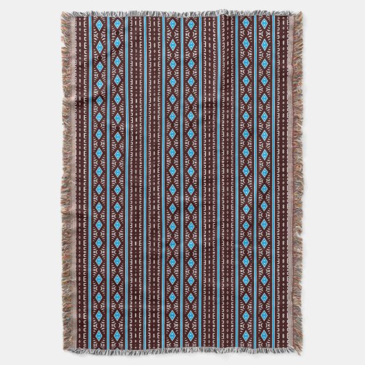 Modernes Mudcloth-Pattern-Keule Decke (Vorderseite Vertikal)