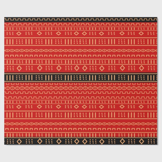 Modernes Mudtuch in Rot Geschenkpapier (Flach)