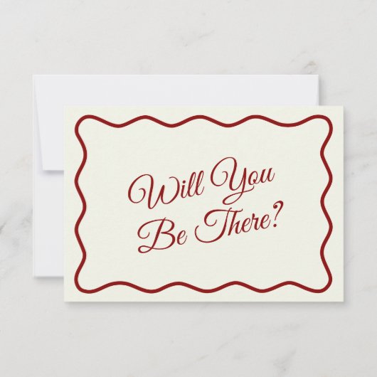 Modernes, muffiges Retro Funky Unique Wedding RSVP Karte (Rückseite)