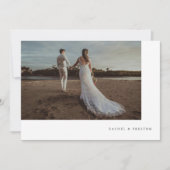 Modernes Multi-Foto-Elopement & Hochzeitsempfang Einladung (Vorderseite)