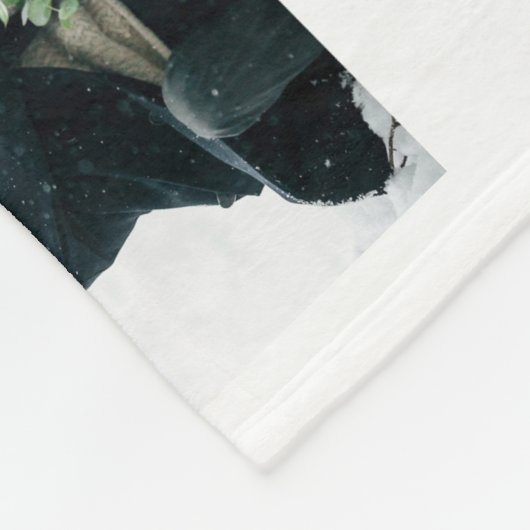 Modernes multi Foto-Gitter mit Namen Fleecedecke (Ecke)