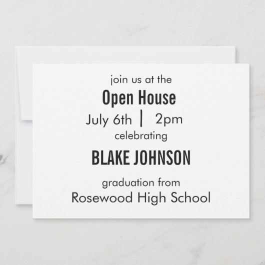 Modernes Multi Foto Grad Ankündigung Open House (Rückseite)