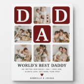 Modernes Multi Foto Grid Niedlich VATER Geschenk Fotoplatte (Vorderseite)