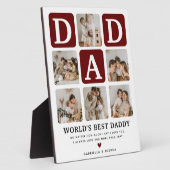 Modernes Multi Foto Grid Niedlich VATER Geschenk Fotoplatte (Seite)