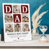 Modernes Multi Foto Grid Niedlich VATER Geschenk Fotoplatte (Seite)