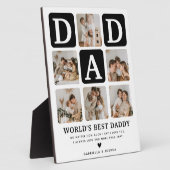 Modernes Multi Foto Grid Niedlich VATER Geschenk Fotoplatte (Seite)