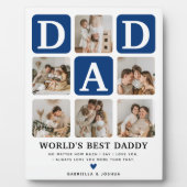 Modernes Multi Foto Grid Niedlich VATER Geschenk Fotoplatte (Vorderseite)