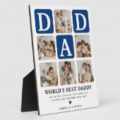 Modernes Multi Foto Grid Niedlich VATER Geschenk Fotoplatte (Seite)