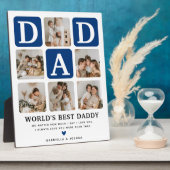 Modernes Multi Foto Grid Niedlich VATER Geschenk Fotoplatte (Seite)
