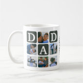 Modernes Multi Foto Grid Niedlich VATER Geschenk K Kaffeetasse (Links)