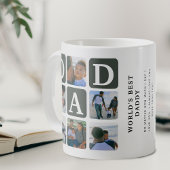 Modernes Multi Foto Grid Niedlich VATER Geschenk K Kaffeetasse