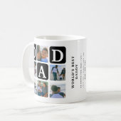 Modernes Multi Foto Grid Niedlich VATER Geschenk K Kaffeetasse (Vorderseite Links)