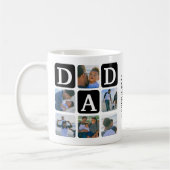 Modernes Multi Foto Grid Niedlich VATER Geschenk K Kaffeetasse (Links)