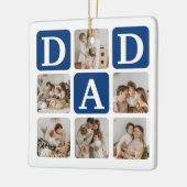 Modernes Multi Foto Grid Niedlich VATER Geschenk Keramikornament (Links)
