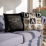 Modernes Multi Foto Grid Niedlich VATER Geschenk Kissen<br><div class="desc">Erstellen Sie mit dieser modernen Gitterkollektion und Text aus mehreren Fotos Ihr ganz eigenes VATER-Kissen. Das Design umfasst 6 Fotografien mit abgerundeten Ecken-Quadraten mit dem VATER in modernen, schwarzen Blöcken, die in jede Farbe geändert werden können. Auf der anderen Seite den Text "Best Daddy der Welt" mit einem niedlichen väterlichen...</div>