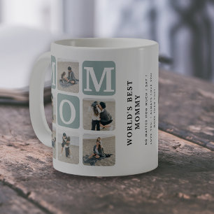 Modernes Multi Foto Grid Niedliche MAMA Geschenk K Kaffeetasse