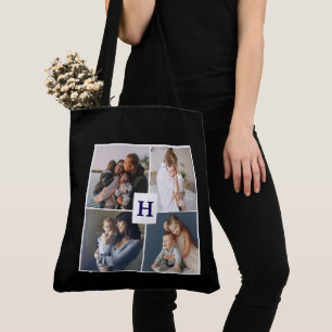 Modernes Multi-Foto Grid Niedliche MAMA Geschenkta Tasche