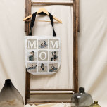 Modernes Multi-Foto Grid Niedliche MAMA Geschenkta Tasche<br><div class="desc">Erstellen Sie Ihre eigene MAMA Tote Tasche mit dieser modernen Multi-Foto Gitter Collage und Text. Das Design umfasst 6 Fotografien mit abgerundeten Ecken-Quadraten mit der MAMA des Textes in neutralen Blöcken, die in eine beliebige Farbe geändert werden können. Auf der anderen Seite den Text "World's Best Mommy" mit einem niedlichen...</div>