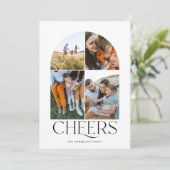 Modernes Multi-Foto Grün Weihnachten 4 Foto (Stehend Vorderseite)