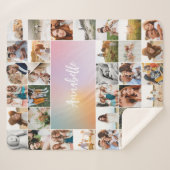 Modernes Multi-Foto mädchenhafte Regenbogen elegan Sherpadecke (Vorderseite (Horizontal))