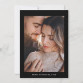 Modernes Multi-Foto Schwarz und Grau | QR-Code Save The Date (Rückseite)