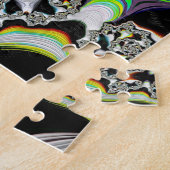 Modernes Multicolor Psychedelic Spiral Fraktal Puzzle (Seite)