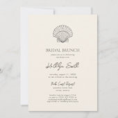Modernes Muschel Beach Ocean Wedding Bridal Brunch Einladung (Vorderseite)