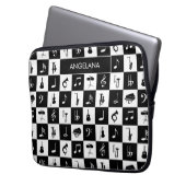 Modernes Musikdesign Laptopschutzhülle (Vorderseite Links)