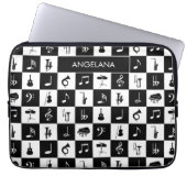 Modernes Musikdesign Laptopschutzhülle (Vorderseite)