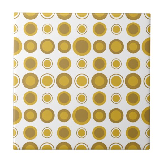 Modernes Mustard Gold geometrisches Muster aus dem Fliese (Vorderseite)