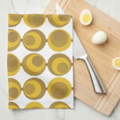 Modernes Mustard Gold Retro Geo Muster aus dem Mit Geschirrtuch (Viertel Falte)