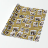 Modernes Mustard Multi Foto Collage Wrapping Geschenkpapier (Ungerollt)
