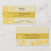 Modernes Mustard-Muster aus gelbem Blütenmuster Visitenkarte (Vorne/Hinten)