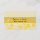 Modernes Mustard-Muster aus gelbem Blütenmuster Visitenkarte (Rückseite)