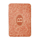 Modernes Muster Abstrakter Rose, Mandarin Orange Badematte (Vorderseite Vertikal)