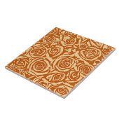 Modernes Muster Abstrakter Rose, Mandarin Orange Fliese (Seite)