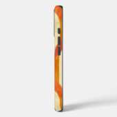 Modernes Muster, Aquamarin gelb orange Case-Mate iPhone Hülle (Rückseite / Links)