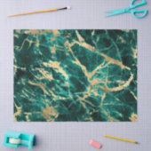 Modernes Muster aus Aquamarin- und Goldmarmor Seidenpapier (Basteln)