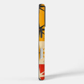 Modernes Muster aus dem Mittelalter, Aquamarin gel Case-Mate iPhone Hülle (Rückseite / Rechts)